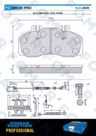 FOMAR FRICTION fo495181 -  Комплект тормозных колодок, дисковый тормоз